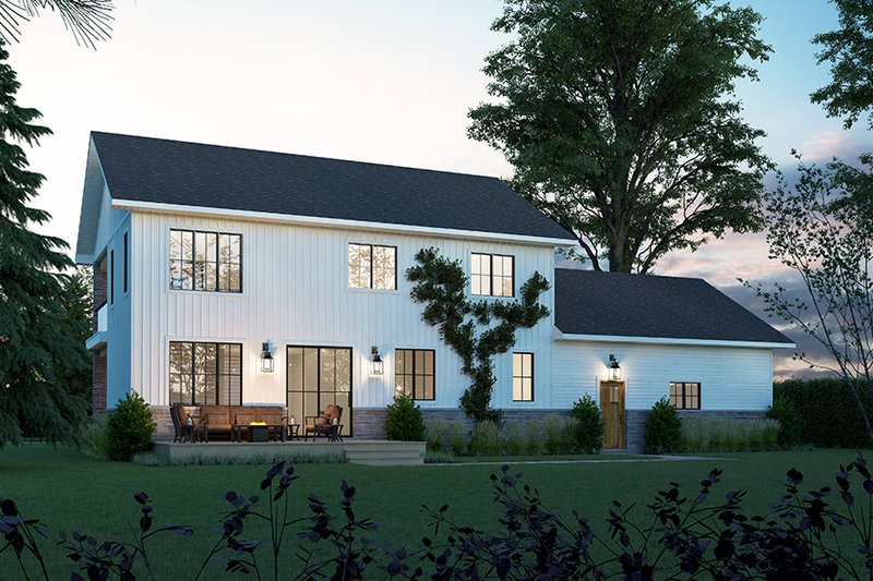Dream House Plan - Exterior - Rear Elevation for Farmhouse House Plan #23-2782 - 5 bed, 2.5 bath