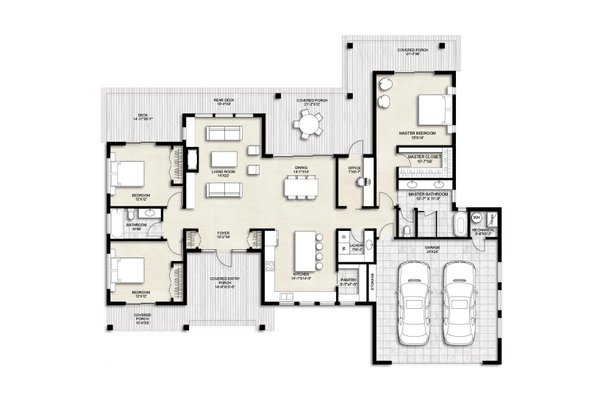 Dream House Plan - Contemporary Floor Plan - Main Floor Plan #924-19