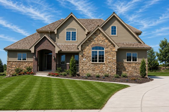 Exterior - Front Elevation 6 for Traditional House Plan #20-2126 - 4 bed, 3.5 bath