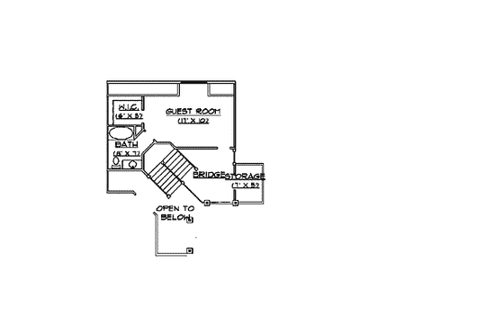 Floor Plan - Upper Floor for European House Plan #5-190 - 6 bed, 6 bath