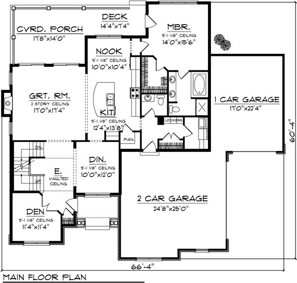 Dream House Plan - Floor Plan - Main Floor Plan #70-1104