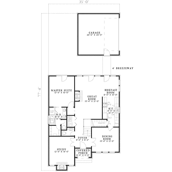 Home Plan - European Floor Plan - Main Floor Plan #17-640