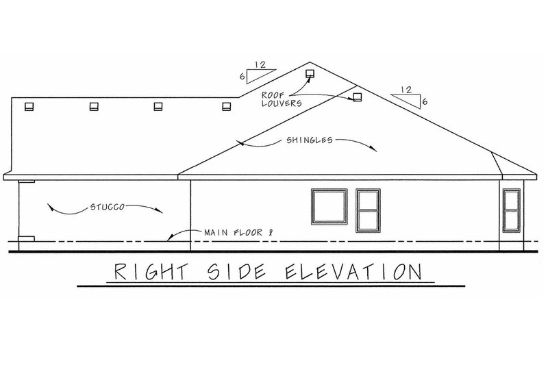 Architectural House Design - Exterior - Other Elevation for Traditional House Plan #20-1609 - 3 bed, 2 bath