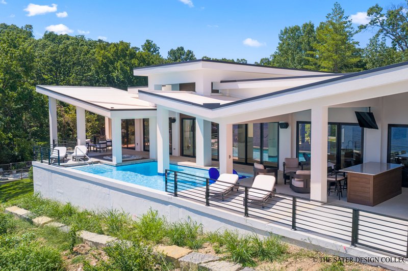 Architectural House Design - Exterior - Rear Elevation 3 for Contemporary House Plan #930-546 - 3 bed, 3.5 bath