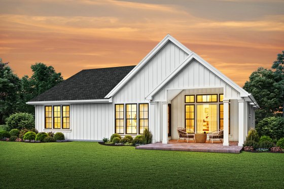 Exterior - Rear Elevation for Farmhouse House Plan #48-985 - 3 bed, 2.5 bath