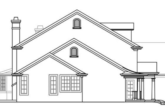 Exterior - Other Elevation for Colonial House Plan #124-216 - 5 bed, 5.5 bath