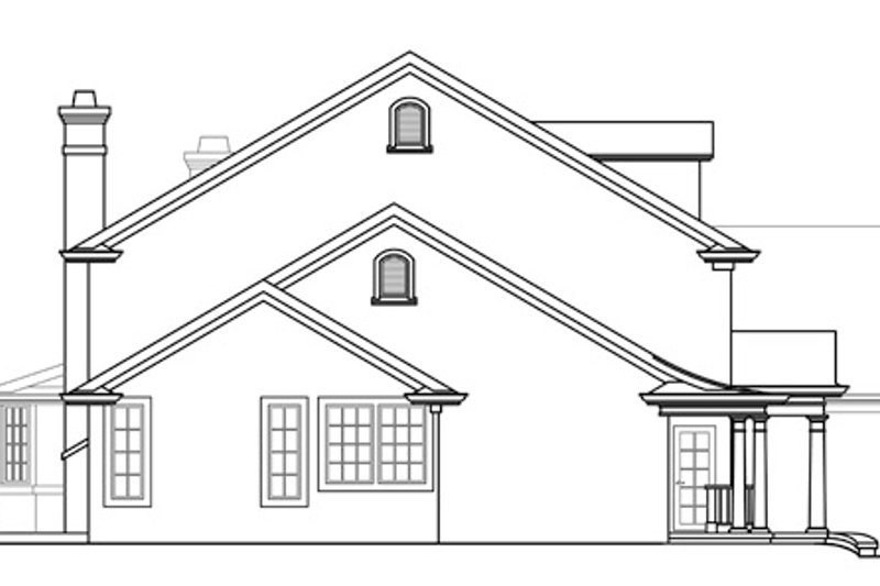 Home Plan - Exterior - Other Elevation for Colonial House Plan #124-216 - 5 bed, 5.5 bath
