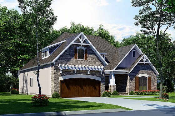 Exterior - Other Elevation for Craftsman House Plan #17-2348 - 4 bed, 2 bath
