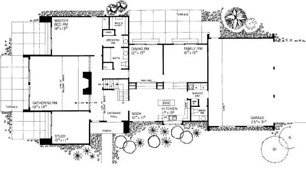Home Plan - Contemporary Floor Plan - Main Floor Plan #72-361