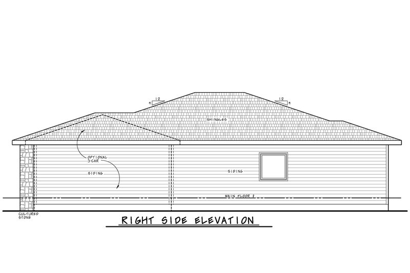 House Blueprint - Exterior - Other Elevation 1 for Contemporary House Plan #20-2544 - 2 bed, 2 bath