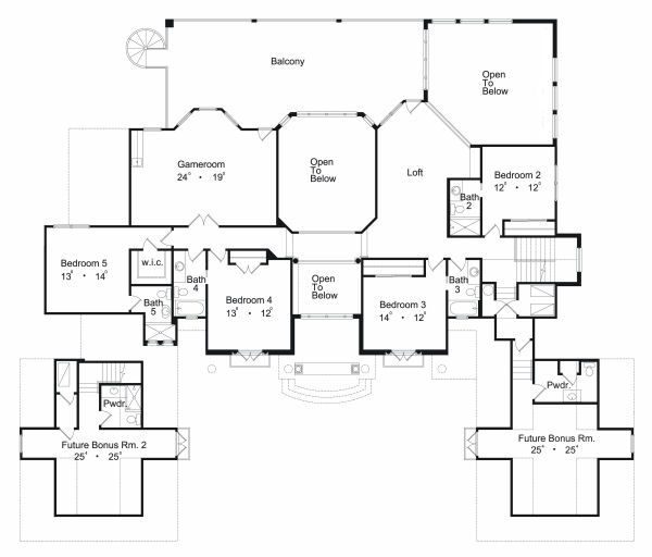 Dream House Plan - European Floor Plan - Upper Floor Plan #417-444