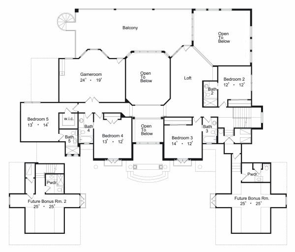 European Style House Plan - 6 Beds 6.5 Baths 5826 Sq/Ft Plan #417-444 ...