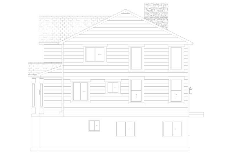 House Blueprint - Exterior - Other Elevation 2 for Traditional House Plan #1060-472 - 3 bed, 2.5 bath