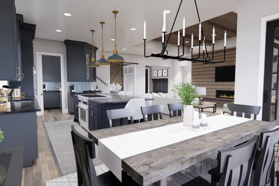 Interior - Dining Room for Farmhouse House Plan #51-1228 - 3 bed, 2 bath