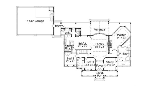 Traditional Floor Plan - Main Floor Plan #411-147