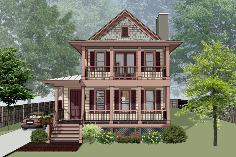 House Blueprint - Traditional Exterior - Front Elevation Plan #79-355