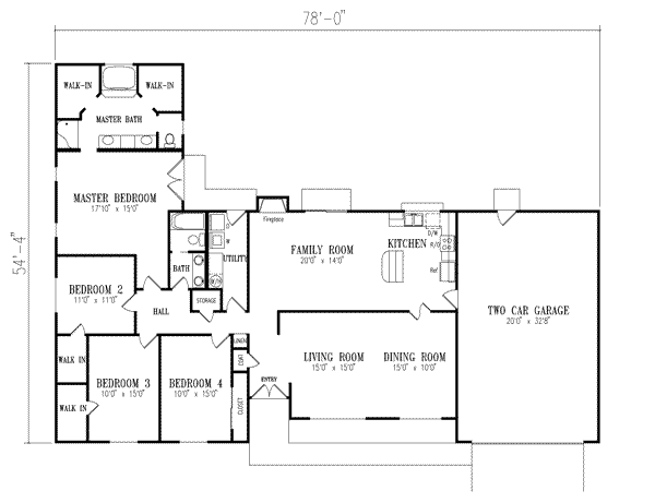 Mediterranean Floor Plan - Main Floor Plan #1-496