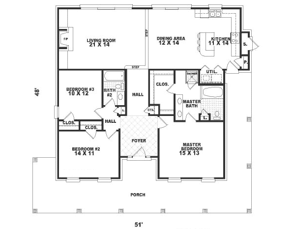 Southern Floor Plan - Main Floor Plan #81-274