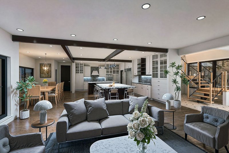 Architectural House Design - Interior - Family Room for Farmhouse House Plan #1101-40 - 5 bed, 5.5 bath