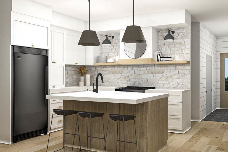 Architectural House Design - Interior - Kitchen 1 for Farmhouse House Plan #23-2729 - 3 bed, 1 bath