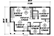 Ranch Style House Plan - 3 Beds 1 Baths 941 Sq/Ft Plan #25-4659 