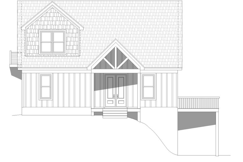 Dream House Plan - Exterior - Front Elevation 3 for Modern House Plan #932-585 - 3 bed, 2 bath