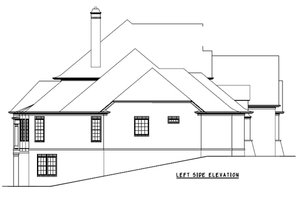 Exterior - Other Elevation for European House Plan #54-163 - 5 bed, 4.5 bath