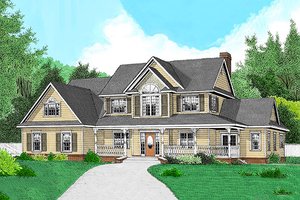 Country Exterior - Front Elevation Plan #11-224