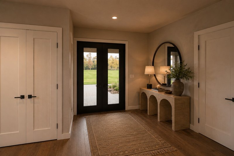 Dream House Plan - Interior - Entry for Barndominium House Plan #1064-505 - 1 bed, 2.5 bath