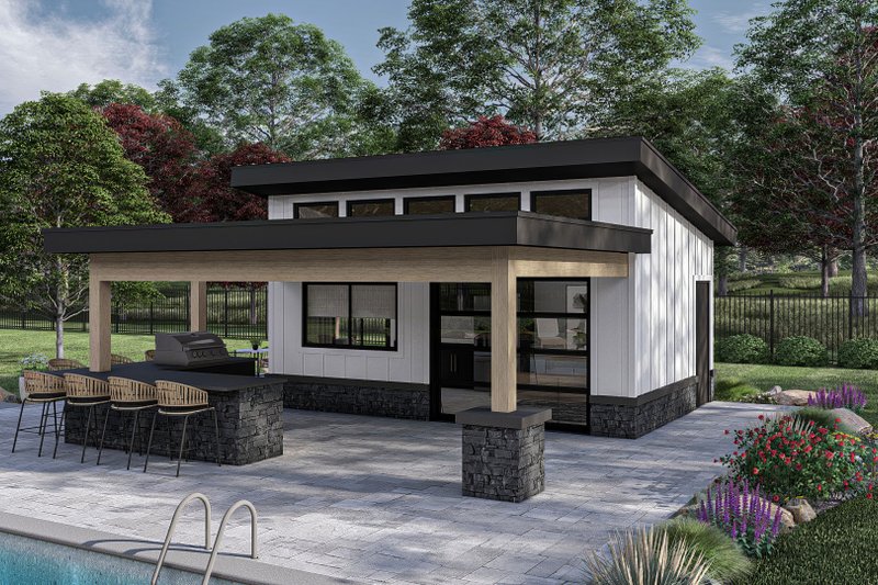 Dream House Plan - Exterior - Other Elevation for Modern House Plan #455-458, 0 bath