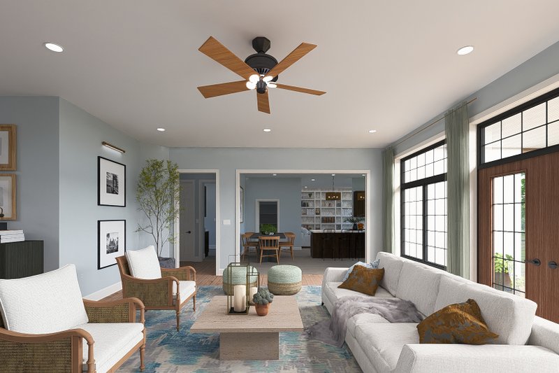 House Blueprint - Interior - Family Room 3 for Farmhouse House Plan #1060-238 - 3 bed, 2.5 bath
