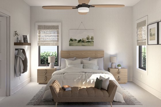 Interior - Master Bedroom for Farmhouse House Plan #455-403 - 3 bed, 2 bath