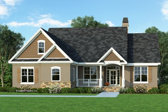 Exterior - Front Elevation 3 for Craftsman House Plan #929-428 - 3 bed, 2 bath