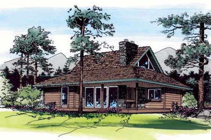Country Style House Plan - 2 Beds 1 Baths 897 Sq/Ft Plan #312-545