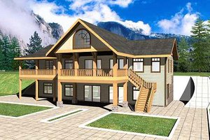 Exterior - Other Elevation for Ranch House Plan #117-567 - 2 bed, 2.5 bath