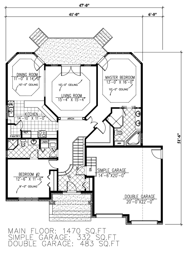 Modern Floor Plan - Main Floor Plan #138-374