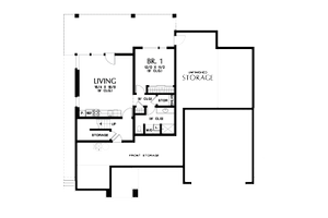 Floor Plan - Lower Floor for Contemporary House Plan #48-1013 - 5 bed, 3.5 bath