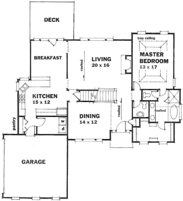 Traditional Floor Plan - Main Floor Plan #129-135