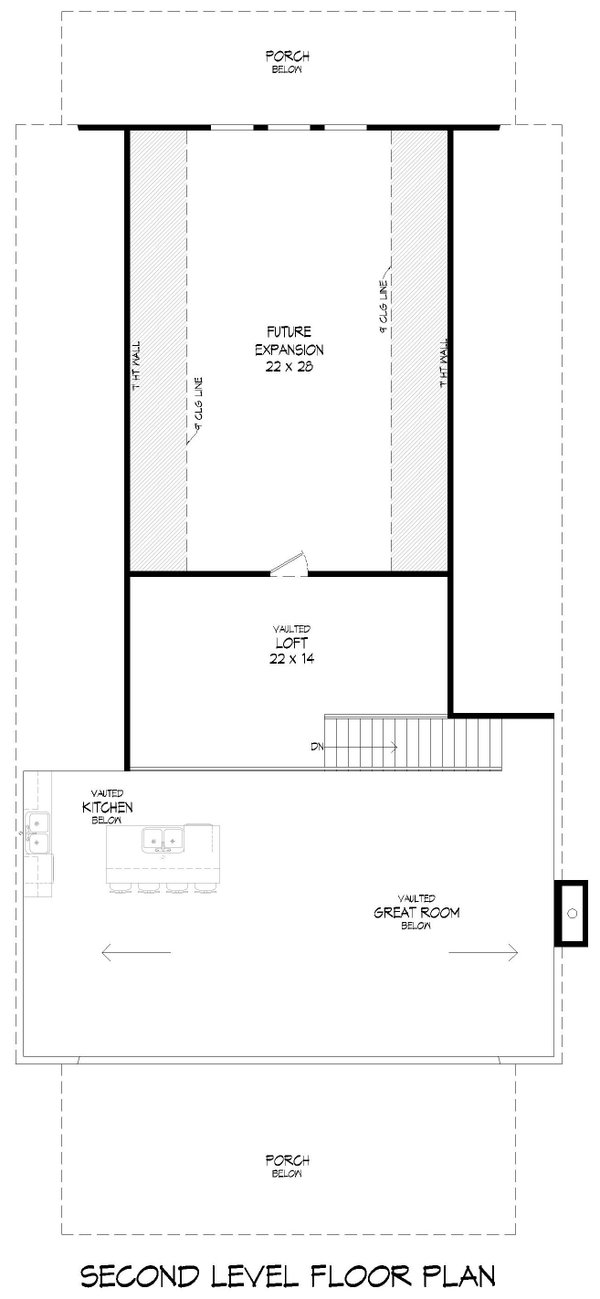 Country Floor Plan - Upper Floor Plan #932-1183