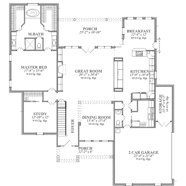 Traditional Floor Plan - Main Floor Plan #63-121