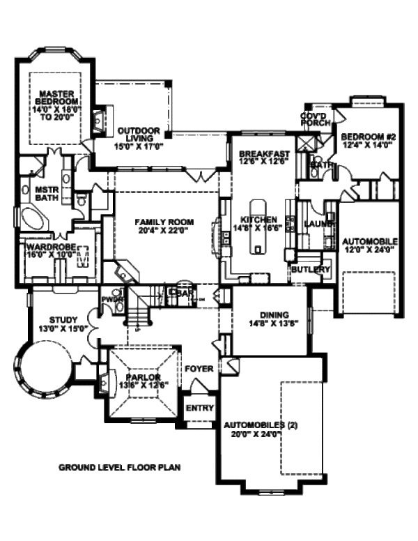 European Floor Plan - Main Floor Plan #141-309