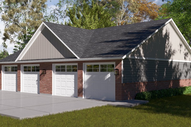 Architectural House Design - Exterior - Front Elevation 3 for Craftsman House Plan #1060-251, 0.5 bath