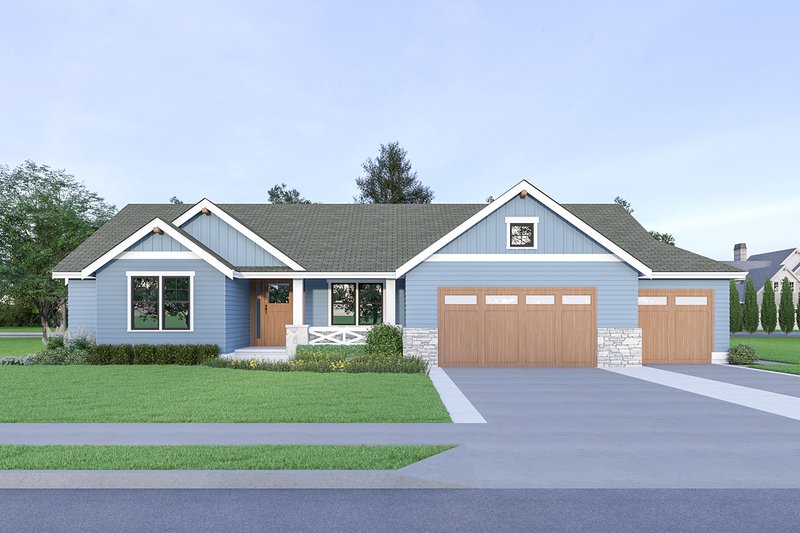 Home Plan - Craftsman Exterior - Front Elevation Plan #1070-54
