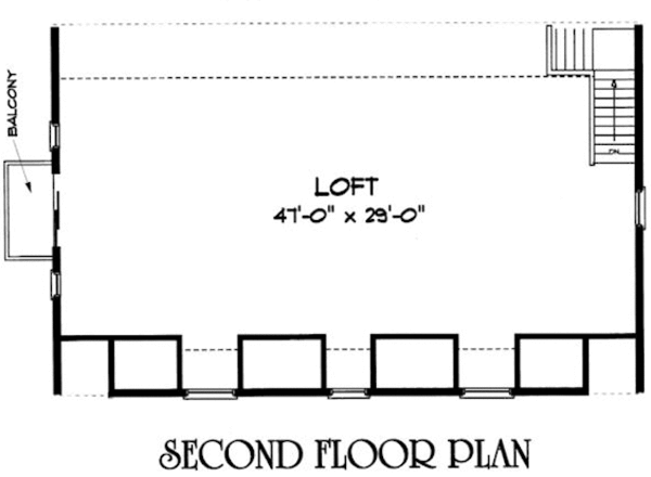Barndominium Floor Plan - Upper Floor Plan #75-199