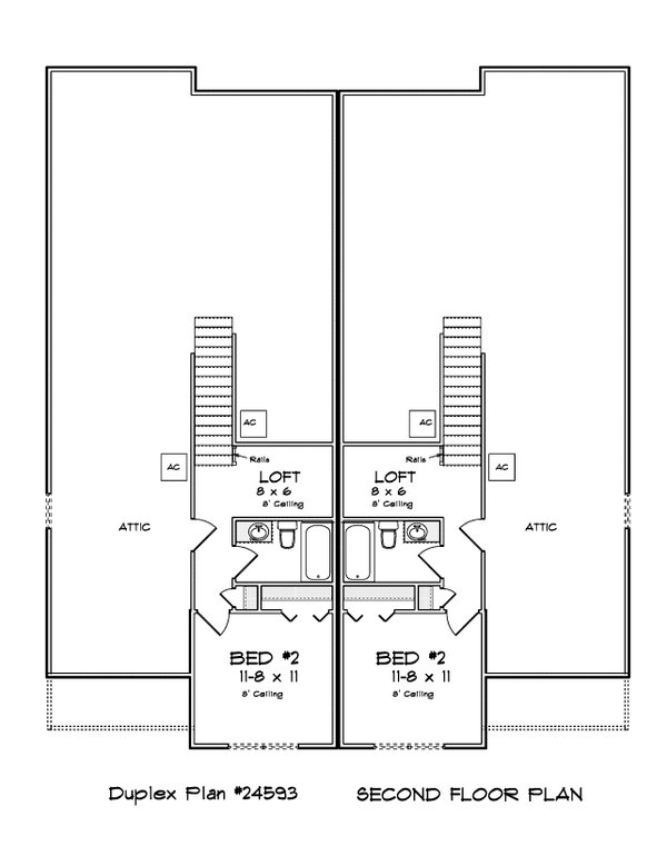 House Blueprint - Craftsman Floor Plan - Upper Floor Plan #513-2386