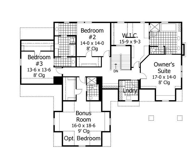 Floor Plan - Upper Floor Plan #51-545