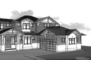 Craftsman Style House Plan - 3 Beds 3 Baths 2771 Sq/Ft Plan #1101-50 Exterior 
