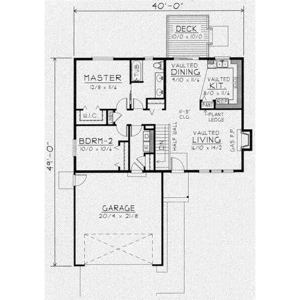 Ranch Floor Plan - Main Floor Plan #112-101
