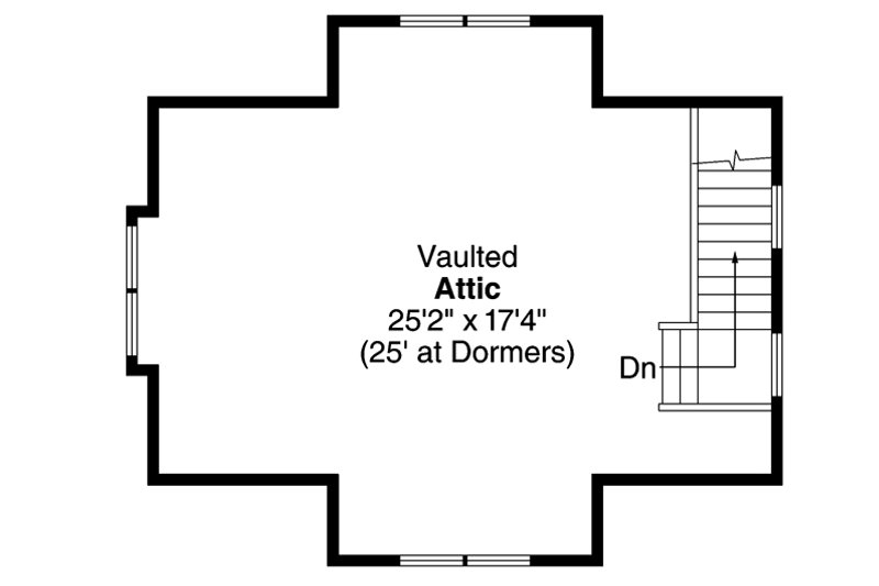 Architectural House Design - Floor Plan - Upper Floor for Craftsman House Plan #124-891, 0 bath