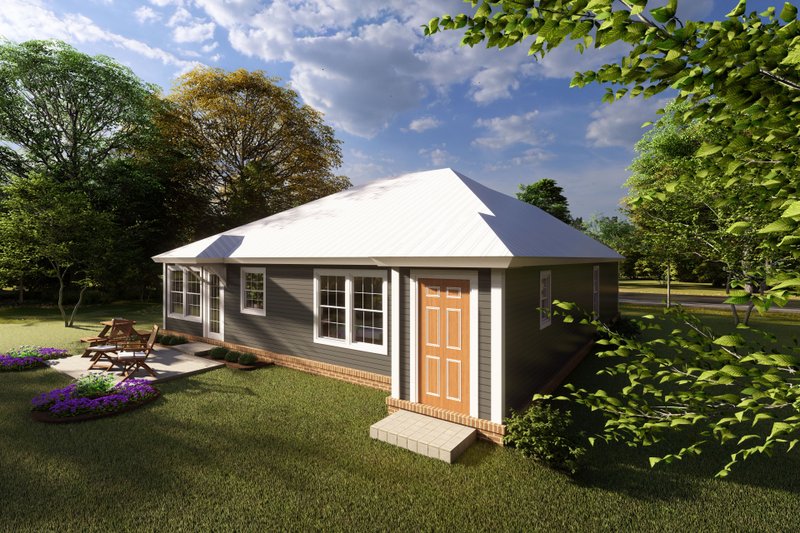 Dream House Plan - Exterior - Rear Elevation for Traditional House Plan #20-1883 - 4 bed, 2 bath